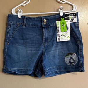 D. Jeans High Waist Denim Shorts in Deep Blue